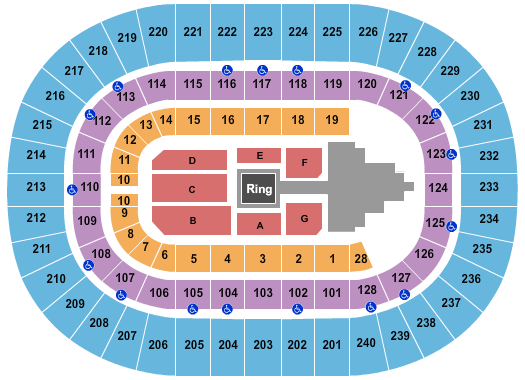 Nassau Veterans Memorial Coliseum Seating Chart: WWE Raw