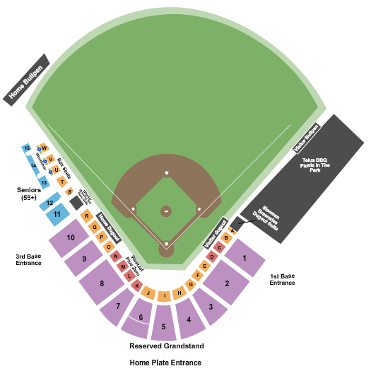 Nat Bailey Stadium Seating Chart: Baseball