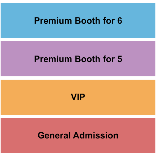 Nate Jackson's Super Funny Comedy Club Seating Chart: GA/VIP & Booth 5/6