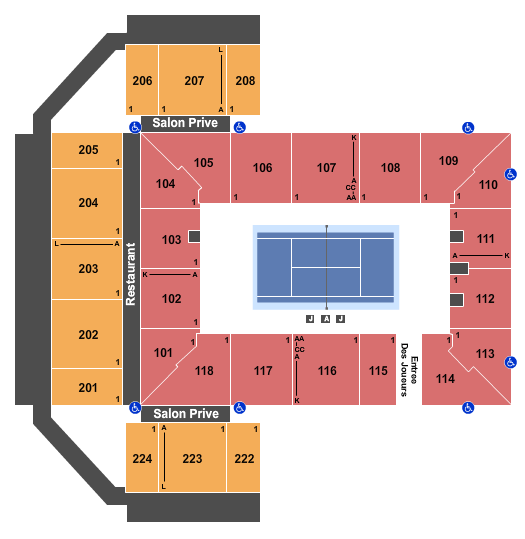 Rogers Court At IGA Stadium Map