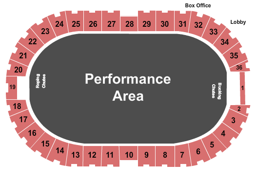 Events Center at National Western Complex Seating Chart: Rodeo
