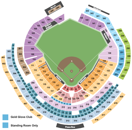 Nationals Park Seating Chart: Baseball 1