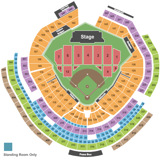 Citizens Bank Park Seating Chart Eagles Concert