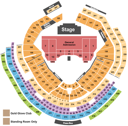 Nationals Park Seating Chart: Springsteen