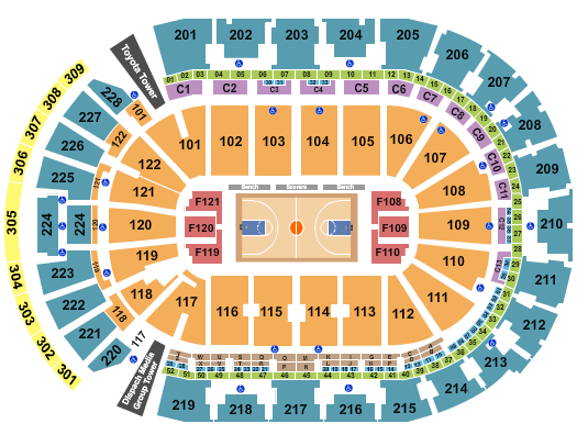 Nationwide Arena Seating Chart: Basketball 2