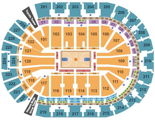 Nationwide Arena Seating Chart: Basketball