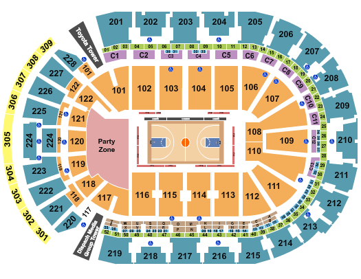 Nationwide Arena Seating Chart: Basketball 1