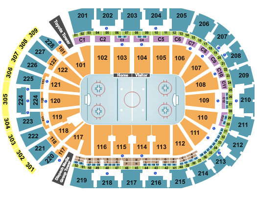 Detroit Red Wings Little Caesars Arena Seating Chart