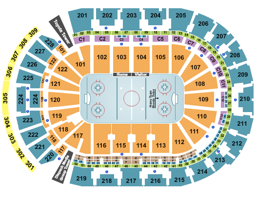 Nationwide Arena Seating Chart: Hockey