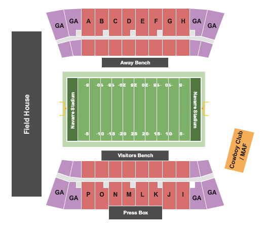 Navarre Stadium Seating Chart: Football