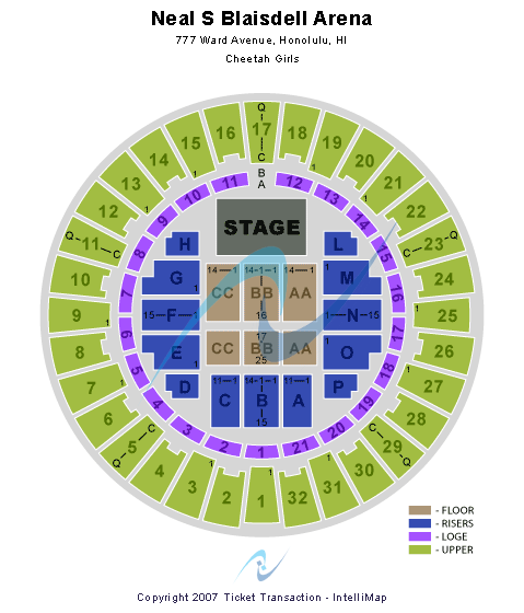 Neal S. Blaisdell Center Seating Chart