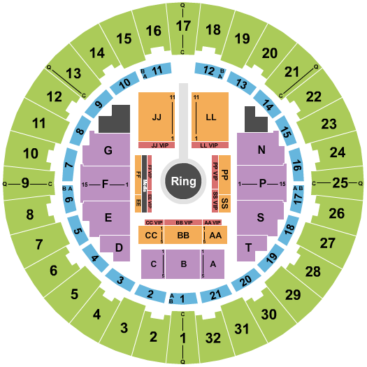 Neal S. Blaisdell Center - Arena Seating Chart: MMA