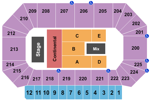 Nebraska State Fairgrounds Seating Chart: End Stage