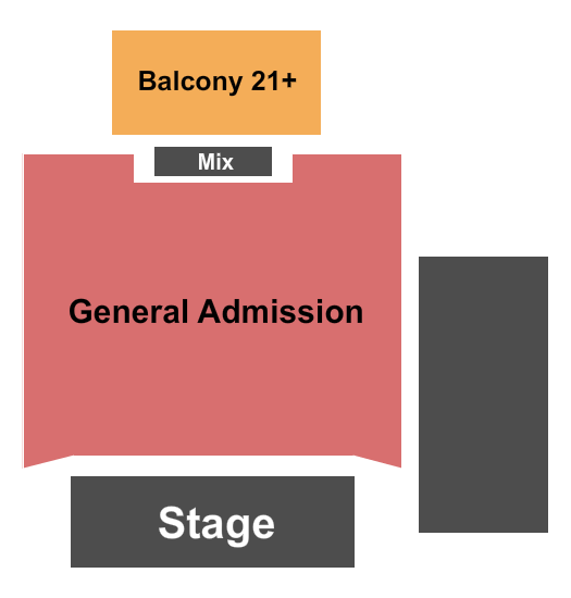 Neighborhood Theatre Seating Chart: End Stage GA Floor 2