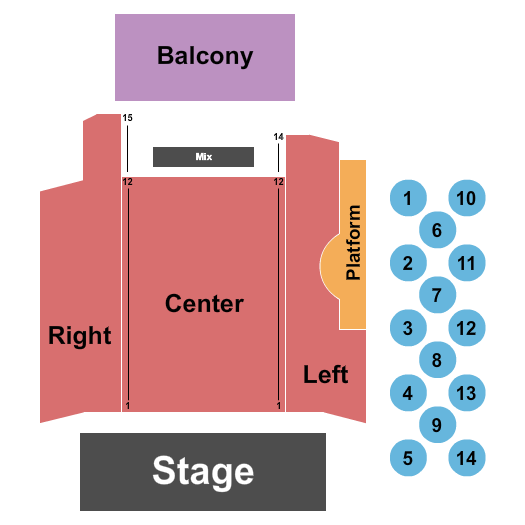 Neighborhood Theatre Seating Chart: Endstage 3