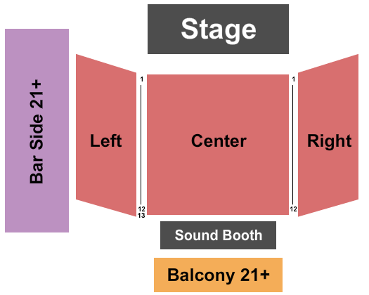 Neighborhood Theatre Seating Chart: Endstage Reserved