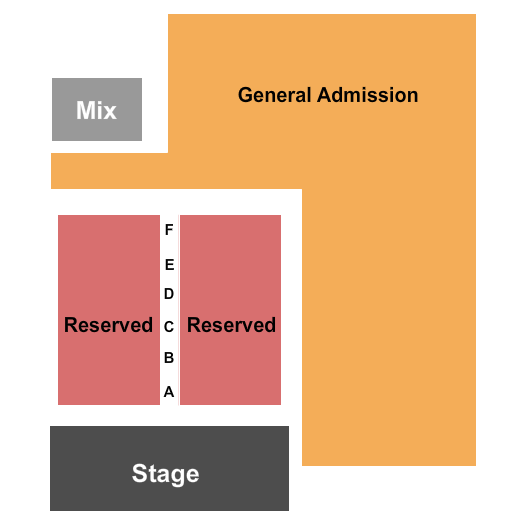 Neighborhood Theatre Seating Chart: Endstage Resv/GA
