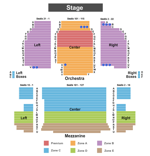Neil Simon Theatre Map