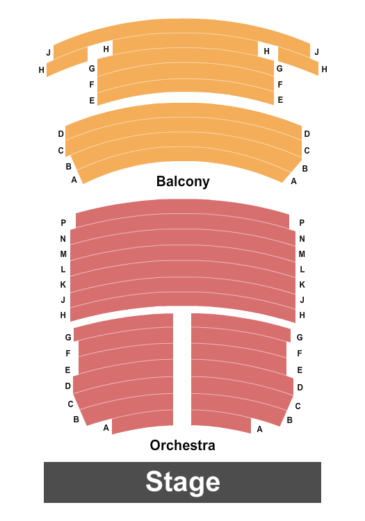 Neptune Fountain Hall Theatre Seating Chart: Endstage 2