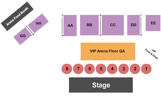 Nevada County Fairgrounds Seating Chart: Endstage w/ Lounge & VIP