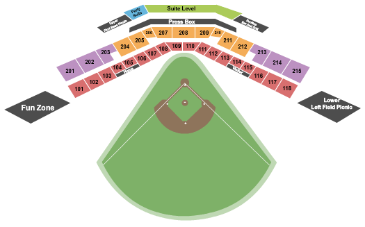 New Britain Stadium Seating Chart: Baseball