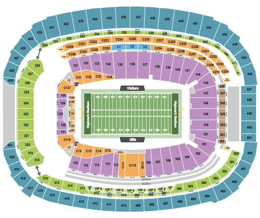 New Highmark Stadium Seating Chart: Football