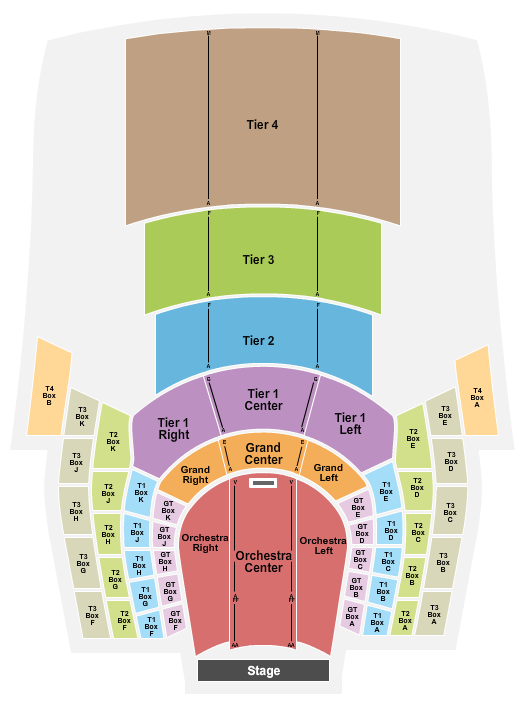 New Jersey Performing Arts Center - Prudential Hall Seating Chart: Enstage - Tiers