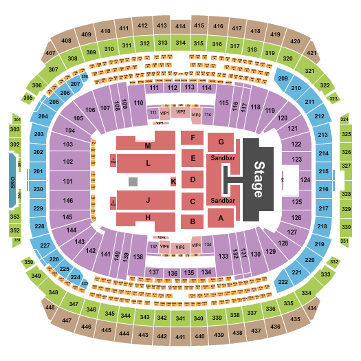 New Nissan Stadium Seating Chart: Kenny Chesney