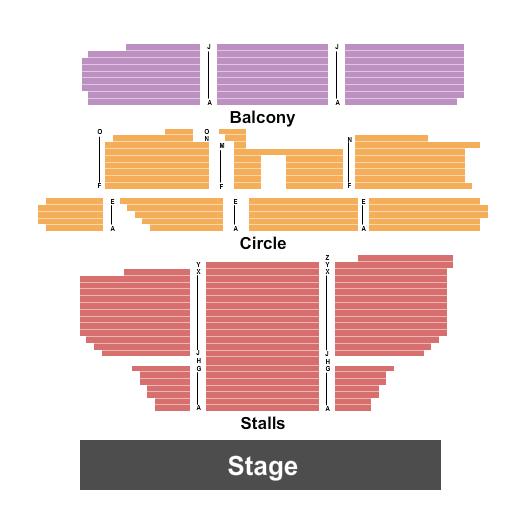 New Theatre - Oxford Seating Chart: End Stage