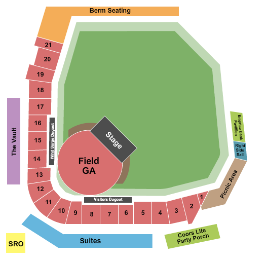 Equity Bank Park Seating Chart: Concert