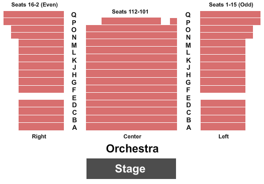 New World Stages: Stage 2 Seating Chart: End Stage