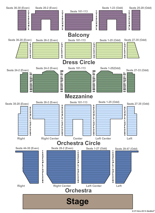 Newark Symphony Hall Seating Chart