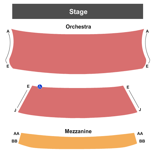 Newman Mills Theater at The Robert W. Wilson MCC Theater Space Seating Chart: End Stage