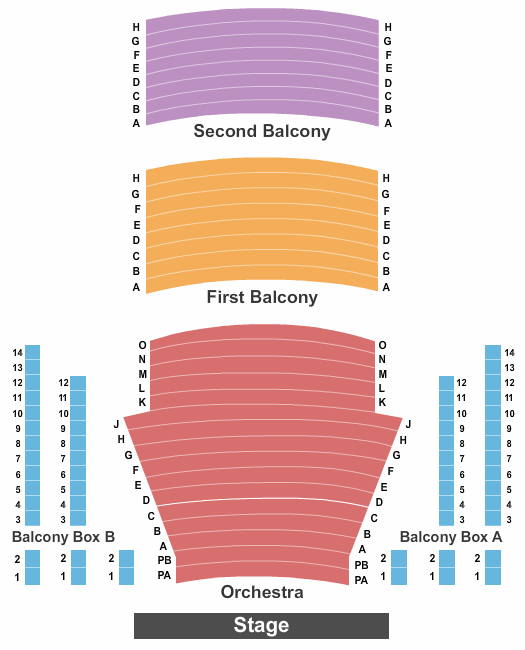 Newmark Theatre Seating Chart: Endstage 2