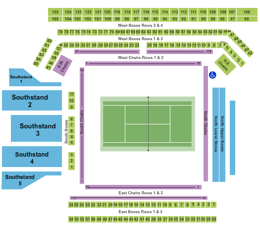 International Tennis Hall Of Fame Seating Chart: Tennis