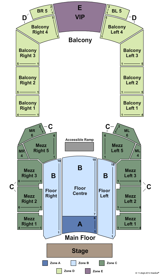 Niagara Falls Seating Chart
