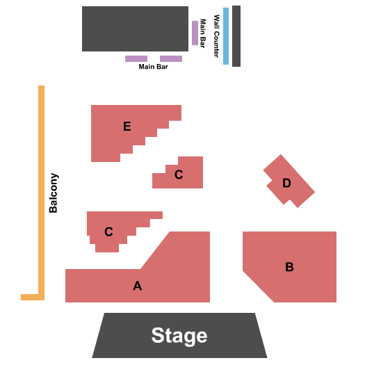 Nile Theater - CA Seating Chart: Endstage 2