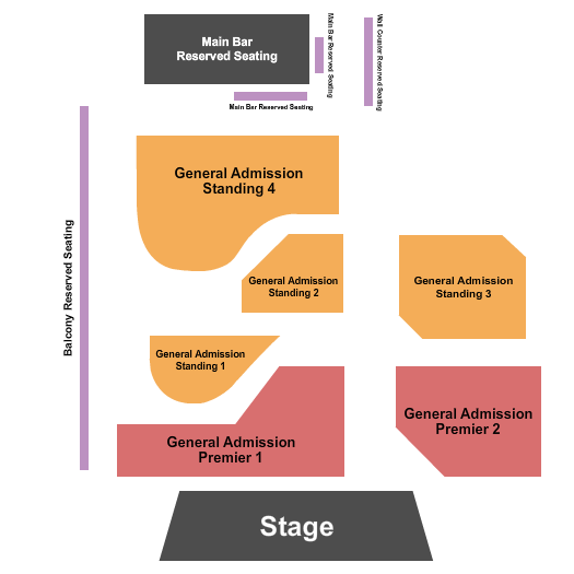 Nile Theater - CA Seating Chart: GAStandingPremier/Balcony