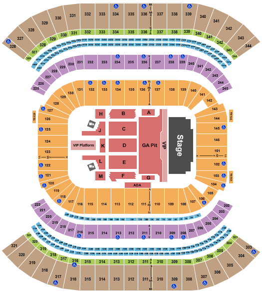 Nissan Stadium - Nashville Seating Chart: Alan Jackson