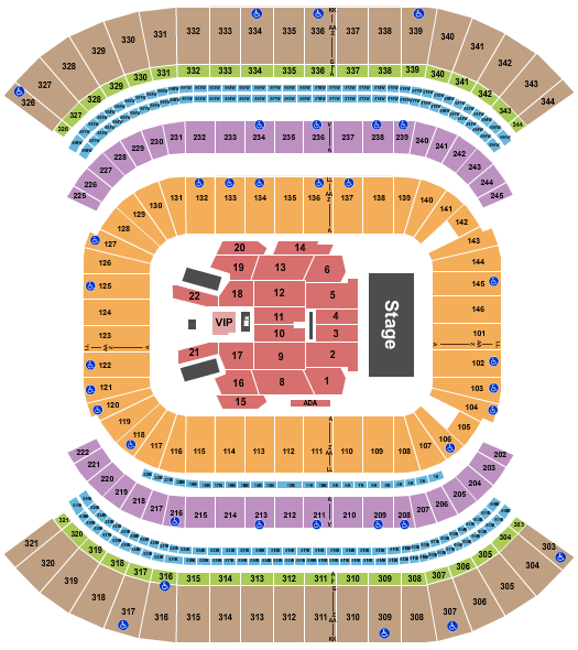 Nissan Stadium - Nashville Seating Chart: CMA Fest