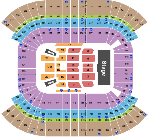 Nissan Stadium - Nashville Seating Chart: CMA Music Festival