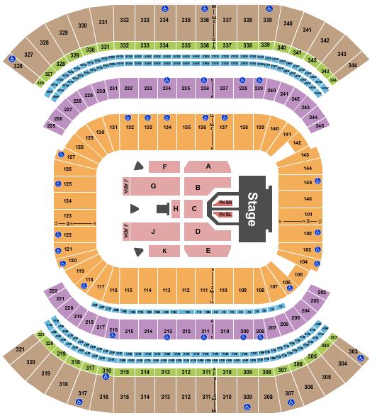 Nissan Stadium - Nashville Map