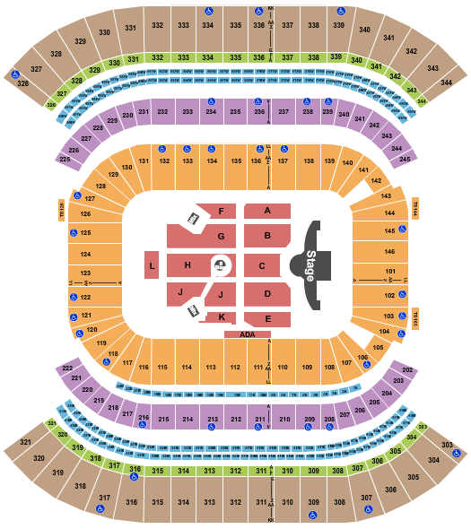 Nissan Stadium - Nashville Seating Chart: Ed Sheeran