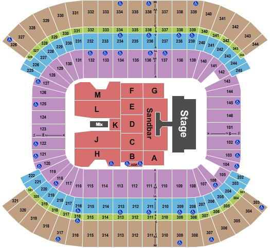 Kenny Chesney1 Seating Chart | Interactive Seating Chart ...