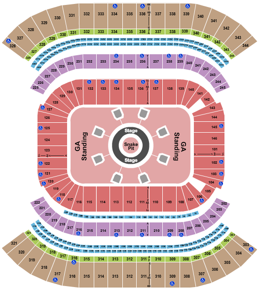 Nissan Stadium - Nashville Seating Chart: Metallica