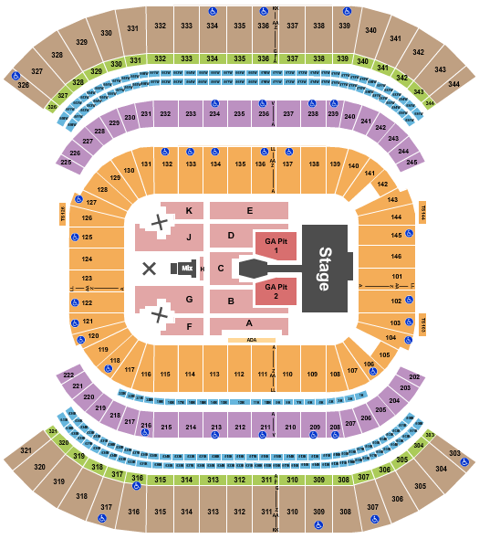 Nissan Stadium - Nashville Seating Chart: Morgan Wallen