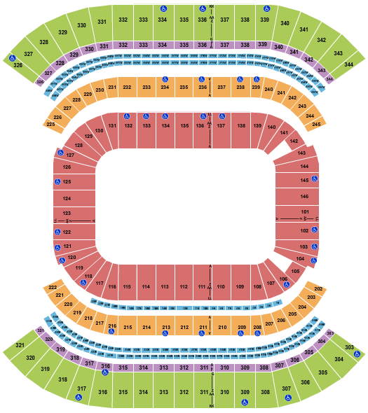 Nissan Stadium - Nashville Seating Chart: Open Floor