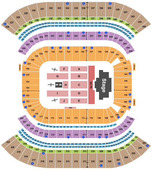 Nissan Stadium - Nashville Seating Chart: Post Malone