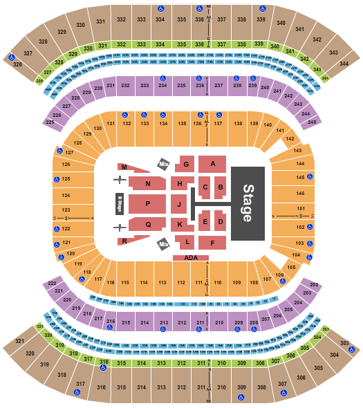 Nissan Stadium - Nashville Seating Chart: Post Malone