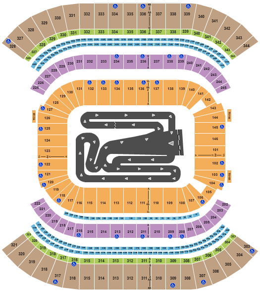Nissan Stadium - Nashville Seating Chart: AMA Supercross Championship